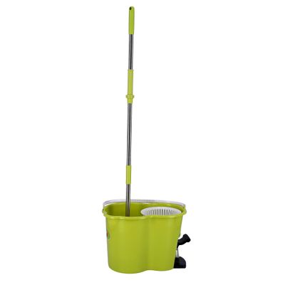 Royalford RF4238GR Spin Easy Mop with Bucket, 360 Rotation, Adjustable handle, Press Pedal & Dispenser Separates Clean and Dirty Water | Ideal for Marble, Tile, Wooden Floors & More