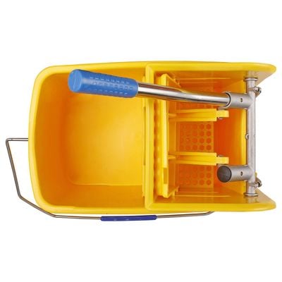 Royalford Professional Bucket Mop Wringer | 24 L | RF7722 | Cleaning Mop Bucket with Wringer and Heavy Duty Wheels, Durable Broom and Dustpan Set, Essential Cleaning Products