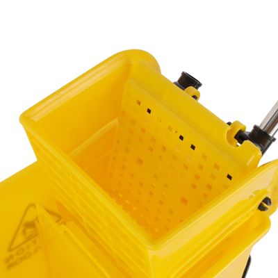 Royalford 20 l Professional Mop Wringer Trolley- RF12484/ 360-Degree Rotating Wheels, PP Body, Stainless Steel Handle/ Hands-Free, No Spill No Damage, Perfect for Home, Office, Hospitals, Schools, Public Places/ Yellow