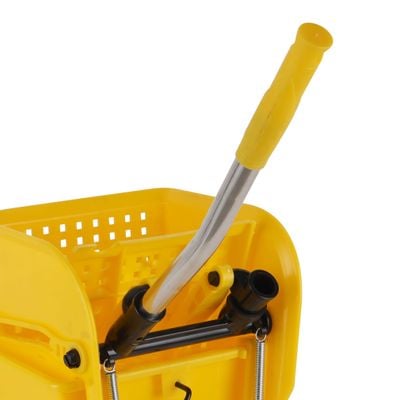 Royalford 20 l Professional Mop Wringer Trolley- RF12484/ 360-Degree Rotating Wheels, PP Body, Stainless Steel Handle/ Hands-Free, No Spill No Damage, Perfect for Home, Office, Hospitals, Schools, Public Places/ Yellow