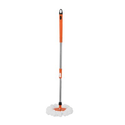 Royalford Royalbright 13 L Modern Spin Easy Mop- RF12420/ 360-Degree Rotating Mop Head, 110 cm Handle and 100% Micro Fiber/ No Spill and Damage to Floor, Perfect for Home, Office, Hospitals/ Black and Orange