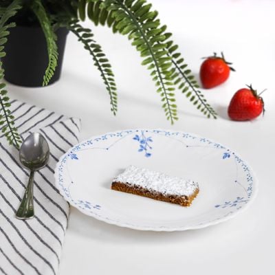 Royalford 7.5" Opalware Dessert Plate- RF12217| Premium-Quality, Light-Weight and Food-Grade Plate, Elegant and Durable| Dishwasher and Microwave Safe, Perfect for Serving Desserts Like Cake, Ice Cream, Pie, Etc. | White