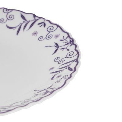 Royalford 7.5" Opalware Dessert Plate- RF12233| Premium-Quality, Light-Weight and Food-Grade Plate, Elegant and Durable| Dishwasher and Microwave Safe, Perfect for Serving Desserts Like Cake, Ice Cream, Pie, Etc. | White