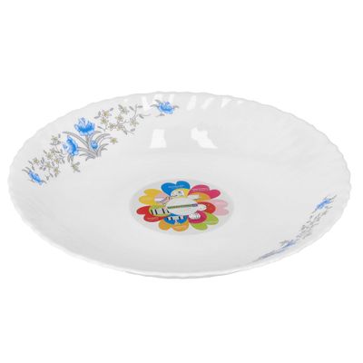 Royalford Opal Ware Romantic Soup Plate, 9.5 Inch