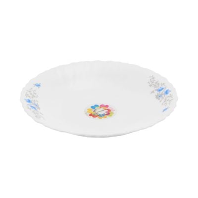 Opal Ware Romantic Dinner Plate, 7.5 Inch