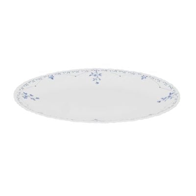 Royalford 14" Opalware Oval Plate- RF12218| High-Quality Food Safe Opalware with Elegant Color| Perfect for Serving Rice, Noodles, Pasta, Salad| Lightweight and Premium-Quality Dinnerware, Dishwasher and Microwave Safe | White