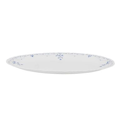 Royalford 14" Opalware Oval Plate- RF12218| High-Quality Food Safe Opalware with Elegant Color| Perfect for Serving Rice, Noodles, Pasta, Salad| Lightweight and Premium-Quality Dinnerware, Dishwasher and Microwave Safe | White