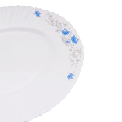 Opal Ware Romantic Oval Plate, 14 Inch