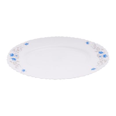 Royalford Opal Ware Romantic Oval Plate, 14 Inch