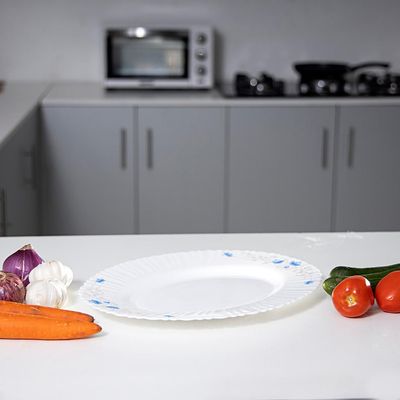 Royalford Opal Ware Romantic Oval Plate, 14 Inch