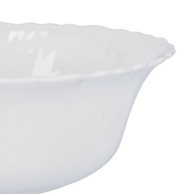 6-inch Opal Ware Spin Bowl, Serving Bowl, RF4529 | Bowl for Breakfast Cereal Dessert | Dishwasher Safe | Ideal for Rice, Pasta, Deserts, Ice-Cream & More (White)