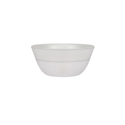 Royalford Velvett Collection 4" Stella White Salad Bowl- RF11755| Premium-Quality Opalware, Light-Weight and Food-Grade Bowl with Elegant Hexagonal Design| Perfect for Serving Salads, Soup, Snacks, Dips| Dishwasher-Safe and Freezer-Safe| White