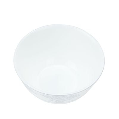 Royalford Velvett Collection 5" Area Grey Soup Bowl- RF11750| Premium-Quality Opalware, Light-Weight and Food-Grade Bowl with Elegant Floral Design| Perfect for Serving Soups, Salads, Snacks, Dips| Dishwasher-Safe and Freezer-Safe| White and Grey