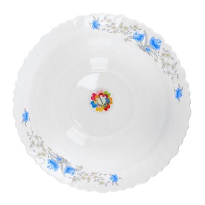 Royalford RF5685 Opal Ware Romantic Soup Bowl, 8 Inch - Portable, Salad Bowl, Soup Bowl, Sturdy Mixing Bowl, Breakfast Cereal Dessert Serving Bowl | Ideal for Home, Catering & More