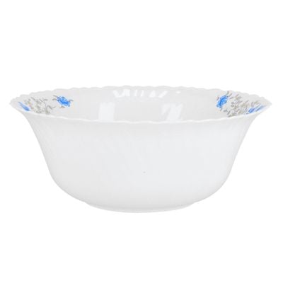 Royalford RF5685 Opal Ware Romantic Soup Bowl, 8 Inch - Portable, Salad Bowl, Soup Bowl, Sturdy Mixing Bowl, Breakfast Cereal Dessert Serving Bowl | Ideal for Home, Catering & More