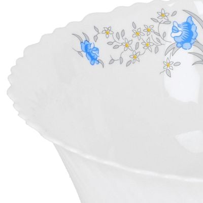 Royalford RF5685 Opal Ware Romantic Soup Bowl, 8 Inch - Portable, Salad Bowl, Soup Bowl, Sturdy Mixing Bowl, Breakfast Cereal Dessert Serving Bowl | Ideal for Home, Catering & More