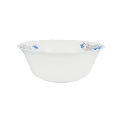 Royalford RF5684 Opal Ware Romantic Soup Bowl, 10 Inch - Portable, Lightweight Bowl Breakfast Cereal Dessert Serving Bowl | Ideal for Rice, Pasta, Desserts, Ice-cream & More