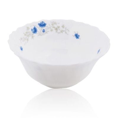 Royalford RF5684 Opal Ware Romantic Soup Bowl, 10 Inch - Portable, Lightweight Bowl Breakfast Cereal Dessert Serving Bowl | Ideal for Rice, Pasta, Desserts, Ice-cream & More