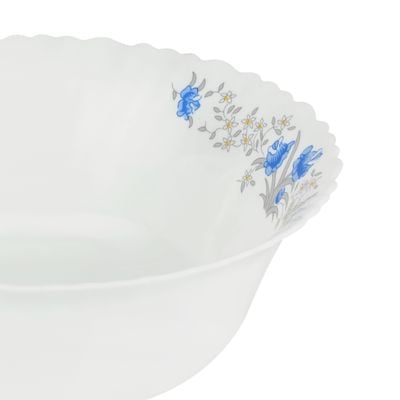 Royalford RF5684 Opal Ware Romantic Soup Bowl, 10 Inch - Portable, Lightweight Bowl Breakfast Cereal Dessert Serving Bowl | Ideal for Rice, Pasta, Desserts, Ice-cream & More