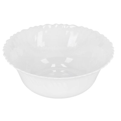 Royalford 9-inch Opal WareSpin Bowl - Portable, Lightweight Bowl Breakfast Cereal Dessert Serving Bowl | Dishwasher Safe | Ideal for Rice, Pasta, Deserts, Icecream & More (White)