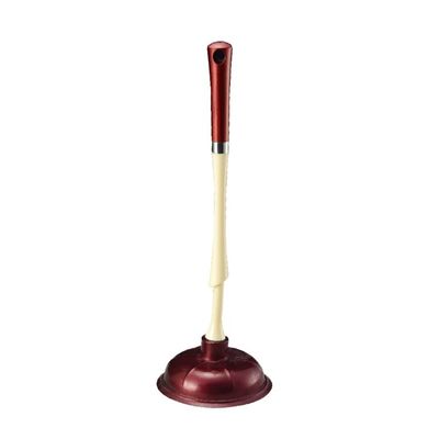 Royalford RF6987 Toilet Plunger - Powerful Unblocker for General Use - Strong Wooden Handle, High-Quality Rubber NOzzle - Easy to Clean & Convenient Size - Instant Solution for Sink Drains & Clogged Toilets