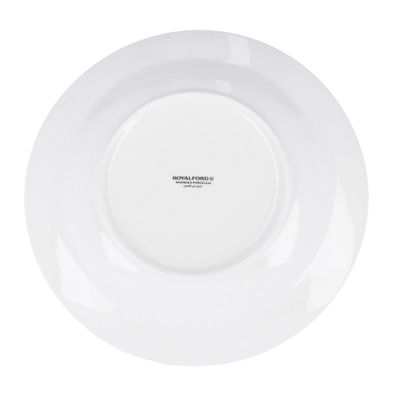 Royalford 10" Round Deep Plate- RF8760| High-Quality Food Safe Serveware with Elegant White Color with Glossy Finish| Perfect for Serving Soup, Salad, Pasta| Lightweight and Premium-Quality Dinnerware