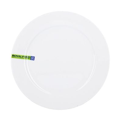 Royalford Porcelain Magnesia Flat Plate, 6 Inch