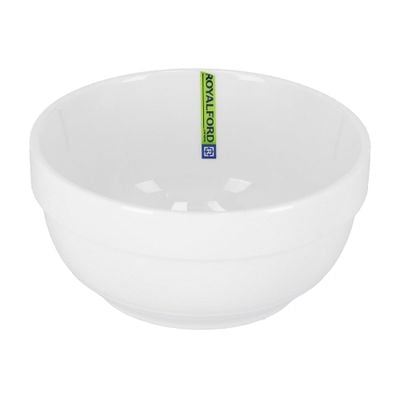 Royalford 7" Porcelain Ware Bowl- Portable, Lightweight Bowl Breakfast Cereal Dessert Serving Bowl | Ideal for Soup, Muesli, Pasta, Desserts, Ice-cream & More (White)