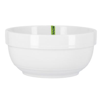 Royalford 7" Porcelain Ware Bowl- Portable, Lightweight Bowl Breakfast Cereal Dessert Serving Bowl | Ideal for Soup, Muesli, Pasta, Desserts, Ice-cream & More (White)