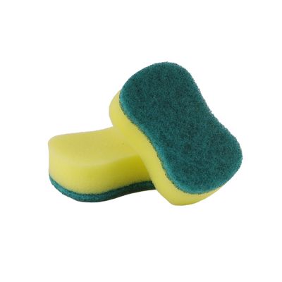 Royalford Royalbright Heavy Duty Scrub Sponges- Polyester+PU Sponge | RF10627| Scrub Pads for Kitchen, Sink and Bathroom Use| Cleaning Supplies| 2 in 1 Cleaning Pad| Premium-Quality| Ideal for Dish wash Liquid| Multi-Purpose| No Scratch| Pack of 2| Green