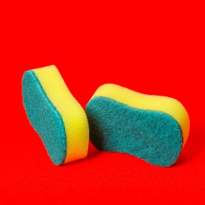 Royalbright Heavy Duty Scrub Sponges- Polyester+PU Sponge | RF10627| Scrub Pads for Kitchen, Sink and Bathroom Use| Cleaning Supplies| 2 in 1 Cleaning Pad| Premium-Quality| Ideal for Dish wash Liquid| Multi-Purpose| No Scratch| Pack of 2| Green