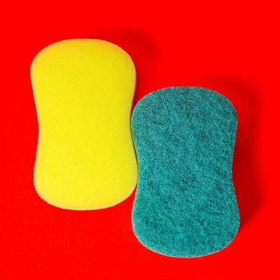 Royalford Royalbright Heavy Duty Scrub Sponges- Polyester+PU Sponge | RF10627| Scrub Pads for Kitchen, Sink and Bathroom Use| Cleaning Supplies| 2 in 1 Cleaning Pad| Premium-Quality| Ideal for Dish wash Liquid| Multi-Purpose| No Scratch| Pack of 2| Green