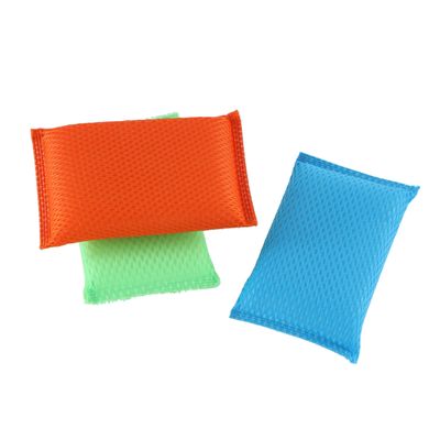Royalford Royalbright Heavy Duty Scrub Sponges- RF11079| Cleaning Sponges for Kitchen, Sink and Bathroom Use| Cleaning Supplies made with Premium-Quality Material| Ideal for Dish Wash Liquid| Multi-Purpose and No Scratch Rectangular Sponge| Pack of Three| Multi-Color