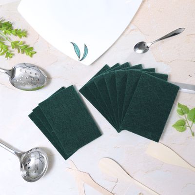 Royalford RF4856 Rosele Wilkins Scouring Pad - Dish-Washing Pad Cleaning Heavy Duty Scrub Pad | Reusable | Perfect Use for Kitchen, Bathroom Dishes Kitchen Scrubbers and Metal Grills & More (Green)