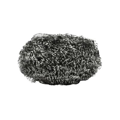 Royalford Royalbright Heavy Duty Stainless Steel Scourer | Rust proof | RF10635| Steel Wool Scrubber for Dishes, Pots and Pans| For Kitchen and Bathroom Use| Non-Rusting Wire Scrubbers for Tough Stain Removal| Round Scrubbers| Pack of 3| Silver