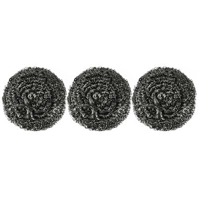 Royalford Royalbright Heavy Duty Stainless Steel Scourer | Rust proof | RF10635| Steel Wool Scrubber for Dishes, Pots and Pans| For Kitchen and Bathroom Use| Non-Rusting Wire Scrubbers for Tough Stain Removal| Round Scrubbers| Pack of 3| Silver Royalford Royalbright Heavy Duty Stainless Steel Scourer | Rust proof | RF10635| Steel Wool Scrubber for Dishes, Pots and Pans| For Kitchen and Bathroom Use| Non-Rusting Wire Scrubbers for Tough Stain Removal| Round Scrubbers| Pack of 3| Silver
