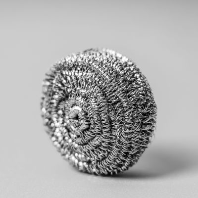 Royalford Royalbright Heavy Duty Stainless Steel Scourer- Rust proof | RF10637| Steel Wool Scrubber for Dishes, Pots and Pans| For Kitchen and Bathroom Use| Non-Rusting Wire Scrubbers for Tough Stain Removal| Round Scrubbers| Pack of 6| Silver