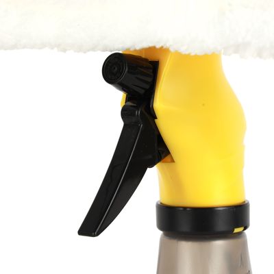 Royalford Spray Window Cleaner- RF12257/ 3-in-1 Design, with Trigger Sprayer, Rubber Squeegee and Microfiber Pad, Compatible with All Window Types/ 200 ml Bottle, Perfect for Cleaning and Wiping Room, Bathroom, Kitchen/ Highly Durable, Light-Weight and Elegant Design/ Yellow