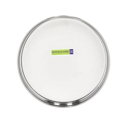 Khumcha Plate, 26cm Stainless Steel Serving Plate , RF10159 | Reusable & Dishwasher Safe, Heavy Duty Kitchenware Thali/Plate | Round Dinner Plate for Kids, Toddlers, Children