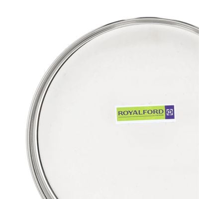 Royalford Khumcha Plate, 24cm Stainless Steel Plate, 348g, RF10158 | Dinner Plate for Kids, Toddlers, Children, Feeding Serving Camping Plates | Reusable and Dishwasher Safe