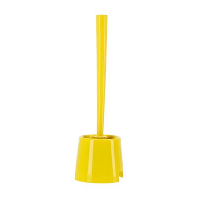 Royalford Toilet Brush with Holder- RF11188| Compact and Light-Weight Toilet Brush Perfect for Cleaning Indian and Western Style Toilets| Superior-Quality Cleaning Brush with Long Handle for Better Reach and Efficient Cleaning| Yellow and black