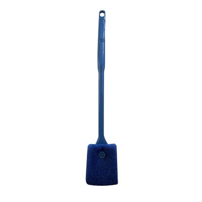 Royalford Royalbright 33 CM Toilet Brush- Polyester+PP Handle- RF10644 | Toilet Brush with Handle| Multi-Purpose Brush for Cleaning Floor and Tile| Superior Quality Cleaning Brush with Curved Long Handle for Better Reach| Strong and Comfortable Grip| Cleaning Supplies| Blue| One-Piece