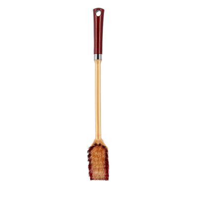 Royalford RF6997 Toilet Brush - Easy Storage with Comfortable handle - Compact L-Shape Design Toilet Cleaner - Clears Clogged Toilets and drains - Ideal for Home and Office Use (Red Yellow)