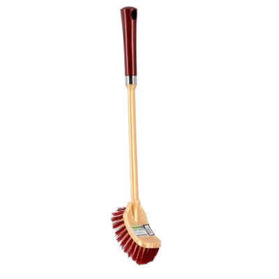 Royalford RF6997 Toilet Brush - Easy Storage with Comfortable handle - Compact L-Shape Design Toilet Cleaner - Clears Clogged Toilets and drains - Ideal for Home and Office Use (Red Yellow)