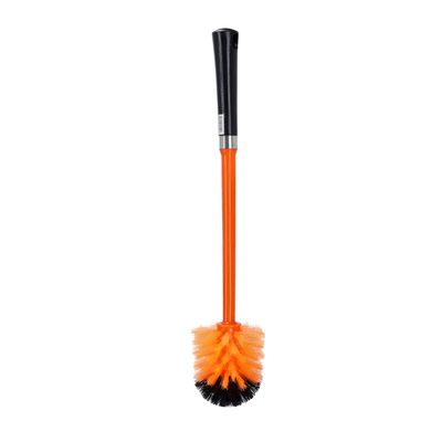 Toilet Brush - Easy Storage with Comfortable handle - Compact Straight Shape Design Toilet Cleaner - Clears Clogged Toilets and drains - Ideal for Home and Office Use (Red Yellow)