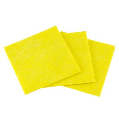 Royalbright 3-Piece Easy Clean Cleaning Clothes- RF11071| Powerful and Highly Durable Cloth for Easy and Efficient Cleaning|100% Anti-Bacterial and Super Absorbent Power| 50% Polyester and 50% Viscose for Effective Cleaning | Yellow