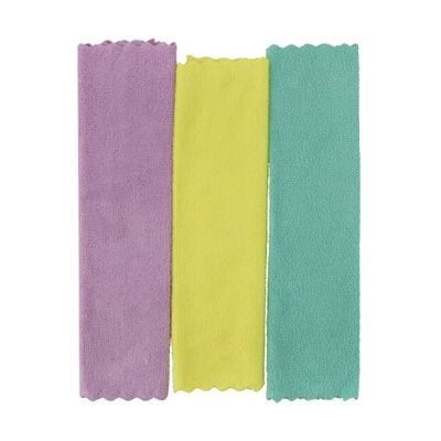 Royalford Royalbright 3-Piece Microfiber Cleaning Clothes- RF11078| Powerful and High-Density Microfiber Cloth for Easy and Efficient Cleaning|100% Anti-Bacterial and Super Absorbent Power| 80% Micro-Fiber and 20% Polyester for Effective Cleaning | Multi-Color