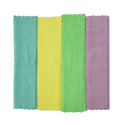 Royalford Royalbright 4-Piece Microfiber Cleaning Towels- RF11075| Powerful and High-Density Microfiber Cloth for Easy and Efficient Cleaning|100% Anti-Bacterial and Super Absorbent Power| 80% Micro-Fiber and 20% Polyester for Effective Cleaning | Multi-Color