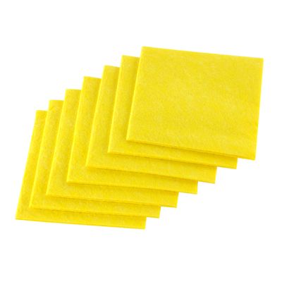 Royalbright 8-Piece All Purpose Cleaning Clothes- RF11069| Powerful and Highly Durable Cloth for Easy and Efficient Cleaning|100% Anti-Bacterial and Super Absorbent Power| 30% Micro-Fiber, 20% Viscose and 50% Polyester for Effective Cleaning | Yellow