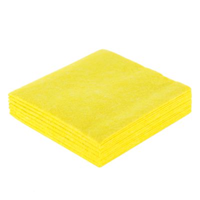 Royalbright 8-Piece All Purpose Cleaning Clothes- RF11069| Powerful and Highly Durable Cloth for Easy and Efficient Cleaning|100% Anti-Bacterial and Super Absorbent Power| 30% Micro-Fiber, 20% Viscose and 50% Polyester for Effective Cleaning | Yellow